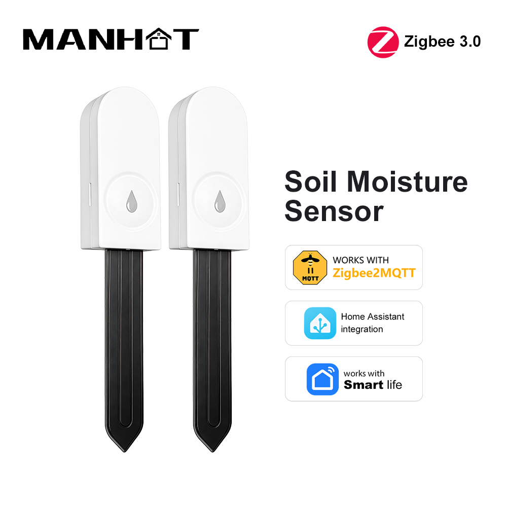 Smart Garden Moisture Sensor - เซ็นเซอร์วัดความชื้นในดิน Zigbee 3.0 พร้อมวัดอุณหภูมิและความชื้น เครื่องวัดอุณหภูมิและความชื้นสำหรับระบบอัตโนมัติในสวน ระบบตรวจจับการรดน้ำ