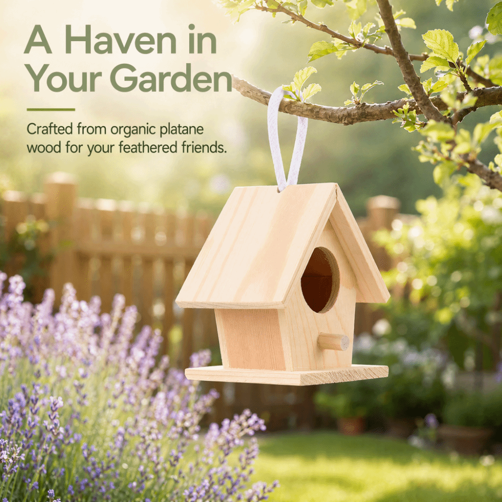 บ้านนกแขวนแบบแขวนได้ 4 ชิ้น ทน - Insect Hotel Wood บทวิจารณ์และราคา
