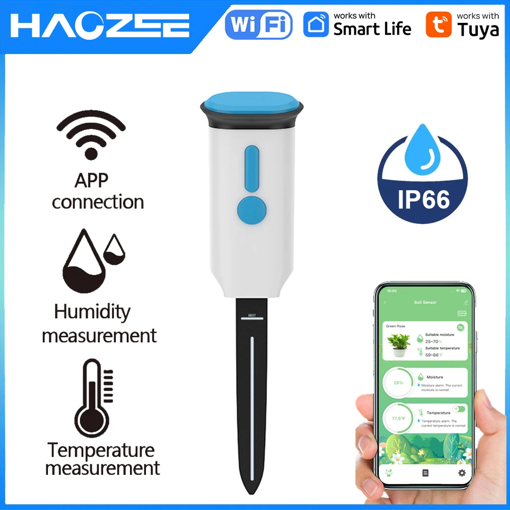 Haozee Tuya Smart WiFi เซ็นเซอ - Smart Garden Moisture Sensor บทวิจารณ์และราคา