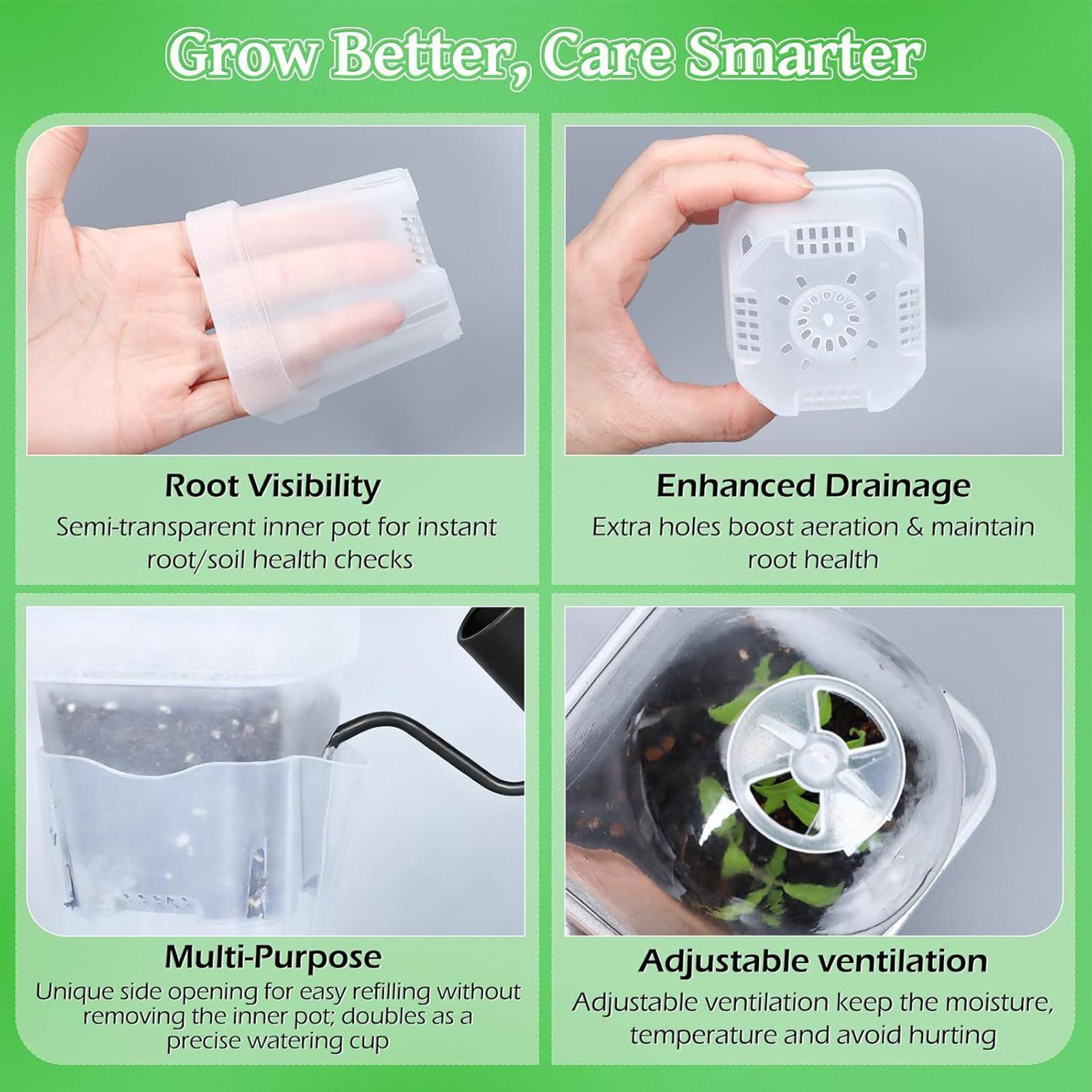 กระถางต้นไม้แบบรดน้ำเองได้ 12  - Smart Garden Domes บทวิจารณ์และราคา