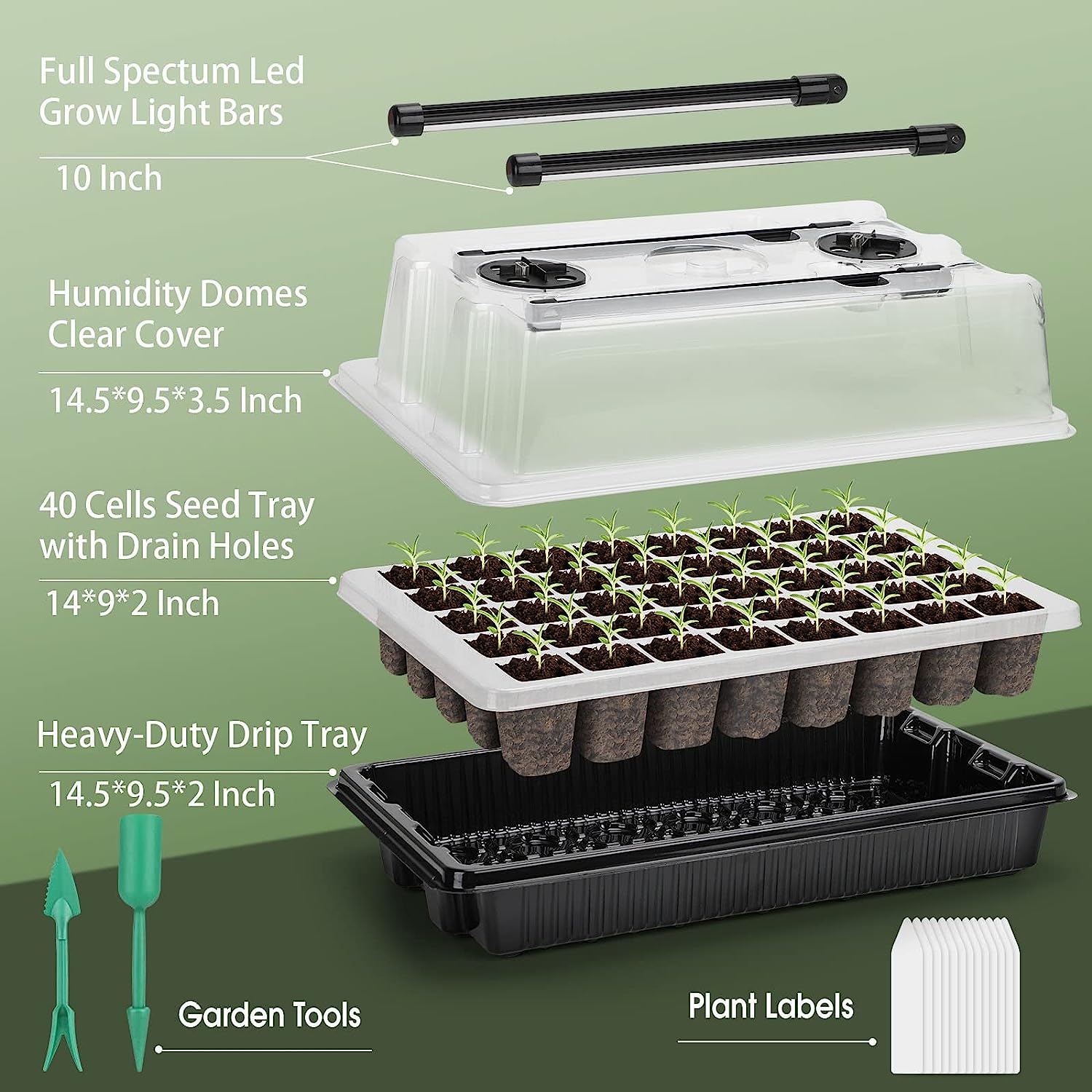 1 ชุด,Seed Starter ถาด 2 ยาว S - Smart Garden Domes บทวิจารณ์และราคา