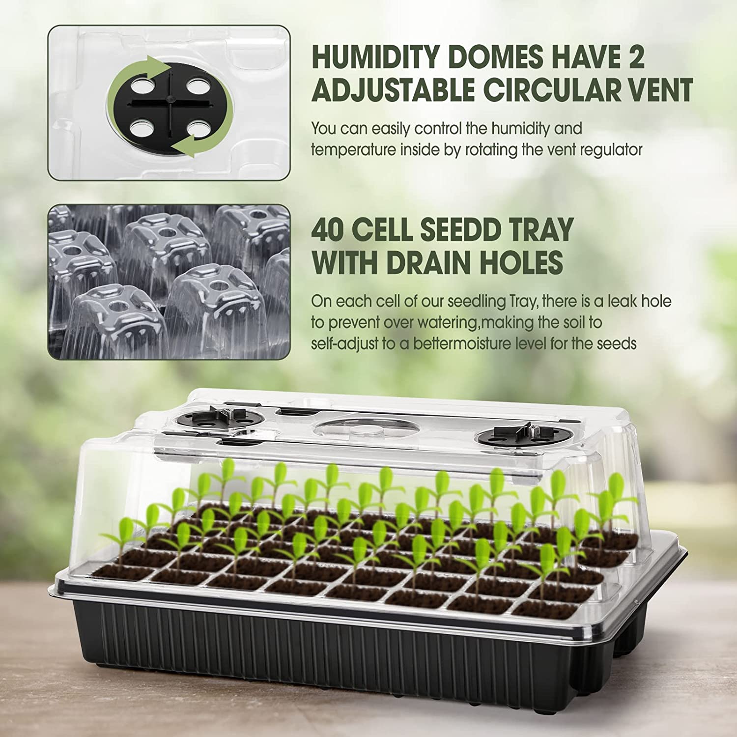 1 ชุด,Seed Starter ถาด 2 ยาว S - Smart Garden Domes บทวิจารณ์และราคา